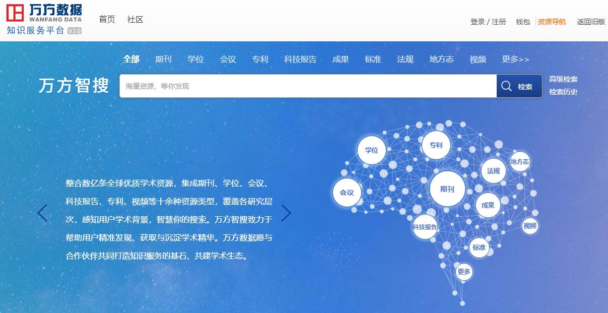 萬方數(shù)據(jù)知識服務(wù)平臺